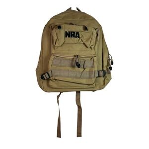 NRA Backpack Tan Day Pack Beige Lightweight Outdoor Tactical